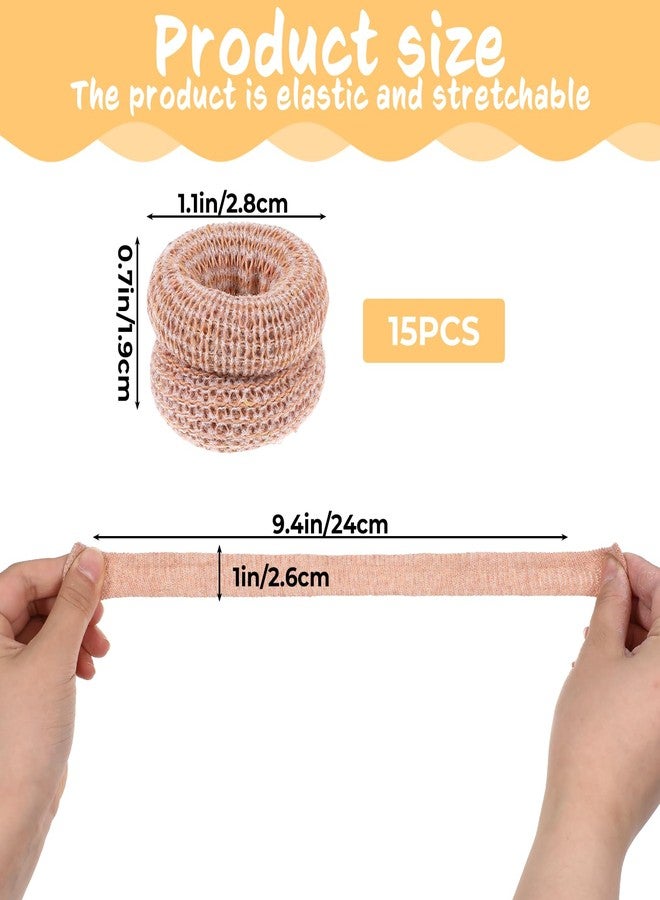 Gtziqa Cotton Bandage Finger Cots, 15 Pcs Breathable Finger Gloves Elastic Thumb Protectors Reusable Fingers Covers for Wounds, Injury, Gardening Work, Kitchen (Skin Color) - Image 2